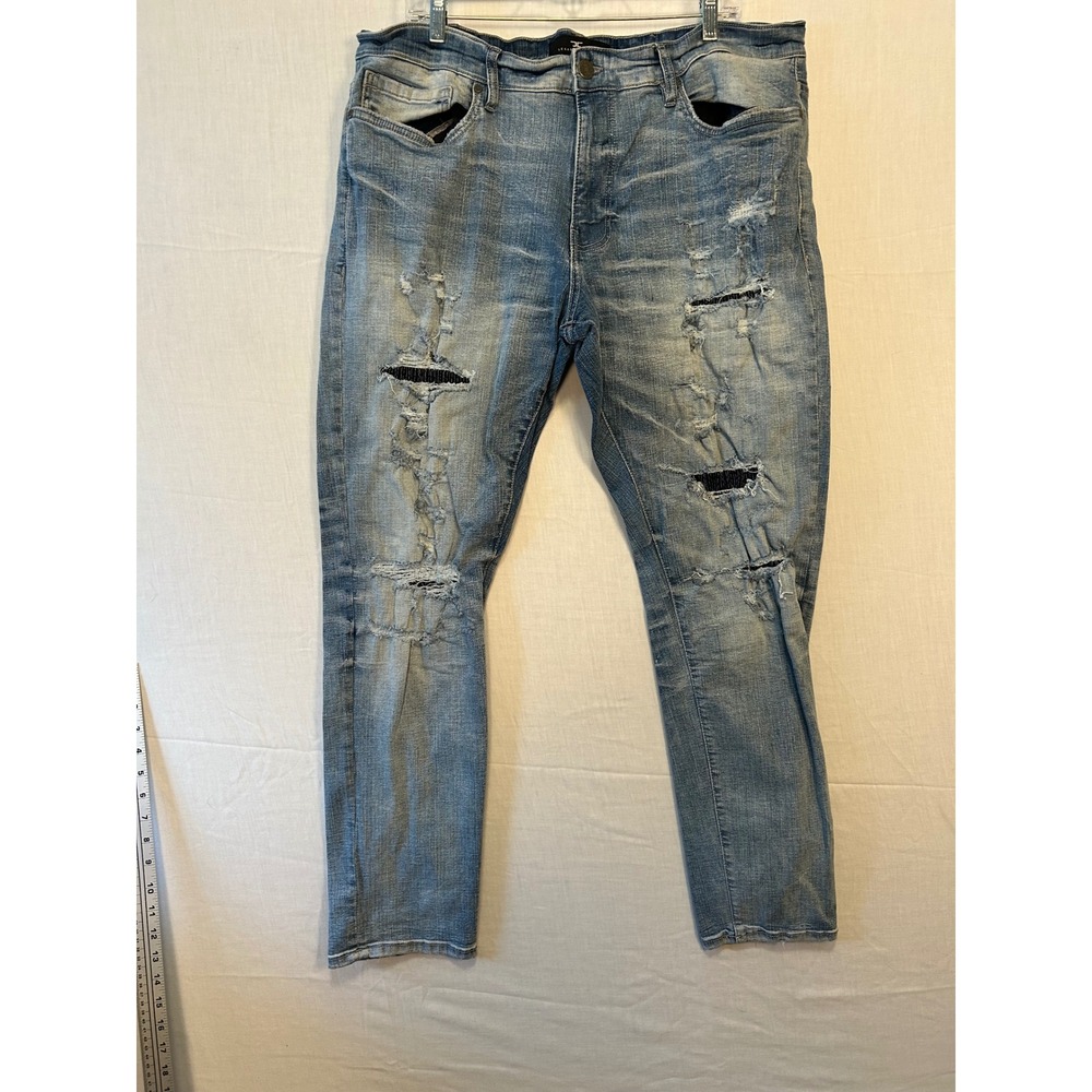 Jordan Craig Sean Legacy Edition Mens Light Wash Distressed‎ Slim Jeans 40x32